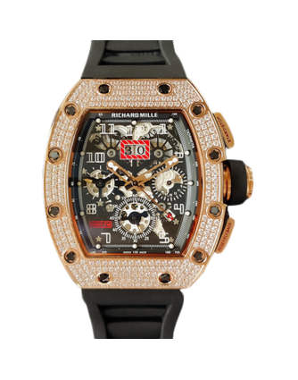 Richard Mille RM011 Mechanical Men Watch Rubber Band Diamond Bezel