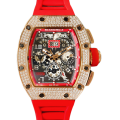 Richard Mille RM011 Men Mechanical Transparent Dial Watch Rubber Band