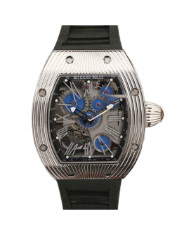 Richard Mille RM018 Mechanical Men Rubber Band Transparent Dial Watch