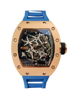 Richard Mille RM35 Men Mechanical Watch Skeleton Dial Rubber Band