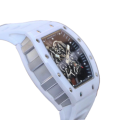 Richard Mille RM055 Mechanical Men Ceramics Bezel Transparent Dial Rubber Band