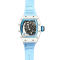 Richard Mille RM055 Men Mechanical Watch Rubber Band Transparent Dial