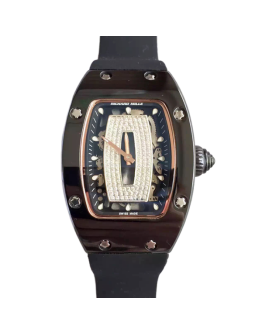 Richard Mille RM07-01 Automatic Ladies Black With Diamonds Dial Ceramics Bezel Watch