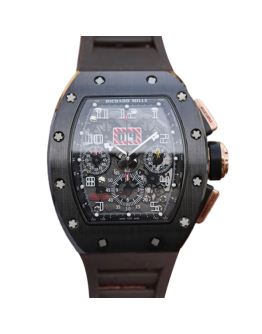 Richard Mille RM011 Men Automatic Stainless Steel Transparent Dial Watch