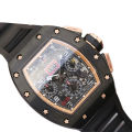 Richard Mille RM011 Men Automatic Watch Rubber Band Transparent Dial