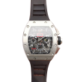 Richard Mille RM011 Automatic Men Rubber Band Transparent Dial