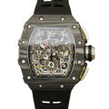 Richard Mille RM11-03 Men Automatic Transparent Dial Rubber Band Watch