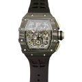 Richard Mille RM11-03 Men Automatic Transparent Dial Rubber Band Watch