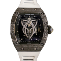 Richard Mille RM019 Men Hand Wind Watch Rubber Band Black With Diamonds Dial