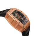 Richard Mille RM035 Men Mechanical Rubber Band Transparent Dial