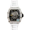 Richard Mille RM35-02 Men Mechanical Diamond Bezel Transparent Dial Rubber Band