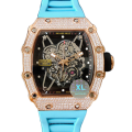 Richard Mille RM35-02 Mechanical Men Transparent Dial Diamond Bezel