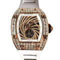 Richard Mille RM51-02 Mechanical Ladies Watch Transparent Dial Diamond Bezel