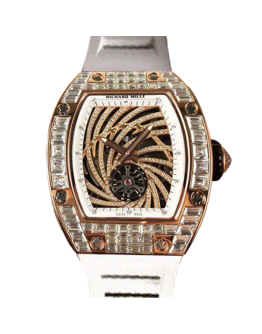 Richard Mille RM51-02 Mechanical Ladies Watch Transparent Dial Diamond Bezel