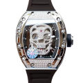 Richard Mille RM052 Men Mechanical Watch Diamonds Skull Dial