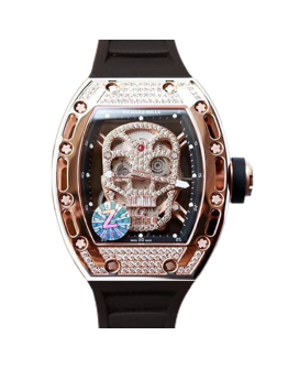 Richard Mille RM052 Mechanical Men Watch Rose Gold Skull Dial