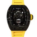 Richard Mille RM052 Men Mechanical Black Skull Dial Rubber Band