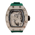 Richard Mille RM52-02 Mechanical Men Watch Rubber Band Diamond Bezel