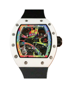 Richard Mille RM68-01 Hand Wind Men Transparent Dial Ceramics Bezel Watch