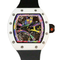 Richard Mille RM68-01 Hand Wind Men Ceramics Bezel Rubber Band Transparent Dial