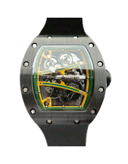 Richard Mille RM061 Men Hand Wind Rubber Band Skeleton Dial Stainless Steel