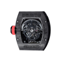 Richard Mille RM 010 Men Automatic Carbon Fiber Transparent Dial Rubber Band