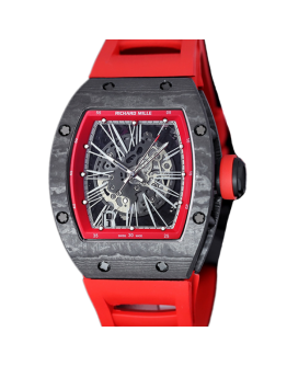 Richard Mille RM 010 Automatic Men Watch Rubber Band Carbon Fiber