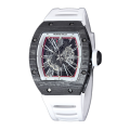 Richard Mille RM 010 Automatic Men Transparent Dial Rubber Band