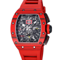 Richard Mille RM 011 Automatic Men Transparent Dial Ceramics Bezel