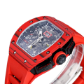 Richard Mille RM 011 Automatic Men Transparent Dial Ceramics Bezel