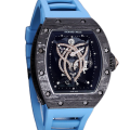 Richard Mille RM 019 Automatic Men Carbon Fiber Transparent Dial Rubber Band