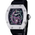 Richard Mille RM 026 Unisex Automatic Stainless Steel Rubber Band Transparent Dial