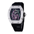 Richard Mille RM 026 Unisex Automatic Stainless Steel Rubber Band Transparent Dial