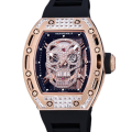 Richard Mille RM 052 Automatic Men Diamonds Skull Dial Watch Stainless Steel