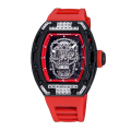 Richard Mille RM 052 Men Automatic Stainless Steel Rubber Band Diamonds Skull Dial