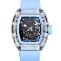 Richard Mille RM 055 Men Automatic Acrylic Transparent Dial Rubber Band