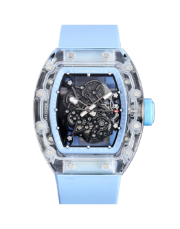 Richard Mille RM 055 Men Automatic Acrylic Transparent Dial Rubber Band