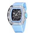 Richard Mille RM 055 Men Automatic Acrylic Transparent Dial Rubber Band