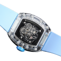 Richard Mille RM 055 Men Automatic Acrylic Transparent Dial Rubber Band