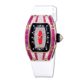 Richard Mille RM 07-01 Ladies Automatic Stainless Steel Red With Diamonds Dial Rubber Band