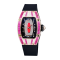 Richard Mille RM 07-01 Ladies Automatic Stainless Steel Red With Diamonds Dial Watch