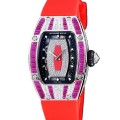 Richard Mille RM 07-01 Ladies Automatic Rubber Band Red With Diamonds Dial Watch