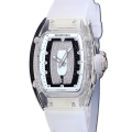 Richard Mille RM 07-02 Ladies Automatic Watch White With Diamonds Dial Rubber Band