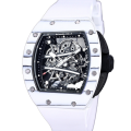 Richard Mille RM 61-01 Men Automatic Watch Transparent Dial Ceramics Bezel