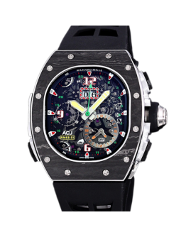 Richard Mille RM 62-01 Men Automatic Rubber Band Watch Carbon Fiber