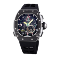 Richard Mille RM 62-01 Men Automatic Rubber Band Watch Carbon Fiber