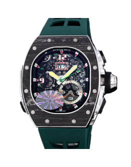 Richard Mille RM 62-01 Automatic Men Watch Transparent Dial Rubber Band