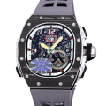 Richard Mille RM 62-01 Automatic Men Rubber Band Watch Transparent Dial