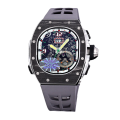 Richard Mille RM 62-01 Automatic Men Rubber Band Watch Transparent Dial