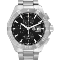 Tag Heuer Aquaracer CAY2110.BA0927 43mm Mens Black Dial Silver-tone